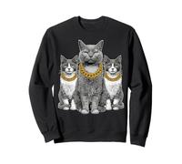 Cat Rap Old School Retro Streetwear Années 80 90 Trois Sweatshirt