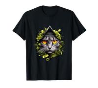 Cat Rave Chat coloré abstrait Colorful Goa Trance Musique T-Shirt