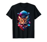 Cat Rave Chat coloré abstrait Colorful Goa Trance Musique T-Shirt
