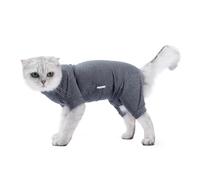 Cat Recovery Suit 4 à Pattes hautement élastiques Confortables adaptées à la Peau Soft Kitten Suite de récupération chirurgicale empêche la Perte de Cheveux après Les Soins (XS)