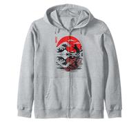 Cat Reflection The Great Wave Kanagawa Anime Japonais Nature Sweat à Capuche