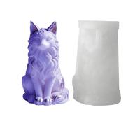 Cat Resin Mold - Pet Soap Making Block, Thick Durable Texture, Sitting Animal Clay Template | Epoxy Casting Supplies Kit For Crafting Desk Figurines Gypsum Candle Holders Tabletop