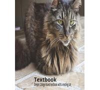 Cat Resting College Ruled Textbook: A simple textbook with a cat resting | 8.5 x 11 | 100 pages | textbook | notebook | college ruled | single subject | writing for school, education, or leisure