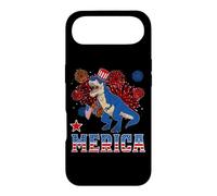 Cat Riding Dinosaur T Rex USA Patriotic Flag 4th of July Coque pour iPhone Air