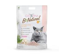Cat&Rina BeNatural, 5,5 l de litière pour chat au tofu. Litière agglomérante végétale. Jusqu'à 30 jours d'utilisation. Jetable dans les toilettes. Litière pour chats à la Pêche.