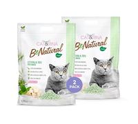 Cat&Rina litière pour Chat au Tofu de 5,5 l. litière pour Chat agglomérant végétal. Jusqu'à 30 Jours d'utilisation. Se débarrasse dans Les bios ou Les Toilettes. Sable Anti-Odeur, Parfum thé Vert, 2
