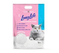 Cat&Rina litière pour Chat Long Life Super Absorbent de Silice,Bactériostatique et Antiallergique. Sable sans poussière et sans Risques. sans Odeur, Classique. Paquet de 16L, Format Maxi