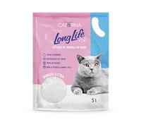Cat&Rina Litière pour Chat Long Life Super Absorbent de Silice. sans poussière et sans Danger jusqu'à 30 Jours d'utilisation. sans Odeur, Classique. Paquet de 5 litres