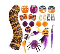Cat Röhrentunnel - plegable | Halloween-Them Toys Apartment Cats | Empleo y diversión en el Interior, balcón, jardín y capacitación en mascotas Durante todo el año