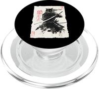 Cat Samurai Japanese Sumi-e Painting Katana Art PopSockets PopGrip pour MagSafe
