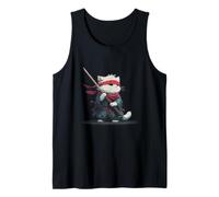 Cat Samurai Vintage Ukiyo-e Warrior Art Japonais Anime Manga Débardeur