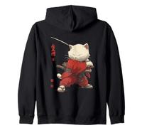 Cat Samurai Vintage Ukiyo-e Warrior Art Japonais Anime Manga Sweat à Capuche