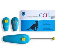 CAT SCHOOL Kit de Dressage de clicker - 1 clicker d'entraînement pour Chat, 1 bâton Cible, 1 livret d'instructions étape par étape - Outils de clicker pour Dressage de Chat, Dressage de Poing,