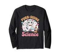 Cat Science Lab Chemistry Microbiology Nerd Manche Longue