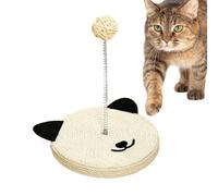 Cat Scratch Board avec balle, grattoir pour chat sisal - bâton interactif chat à balle, protecteur de meubles de maison cloche intégré, jouet d'exercices physiques mentaux pour tous
