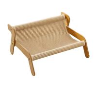 Cat Scratch Couch - Wood 54cm, Sisal Furniture Protector, Cooling Pad | Sturdy Base, Cat Scratching Bed, Kitten Training Mat for Home Decor, Cats Enrichment, Playtime, Indoor, Nail Care, Pet