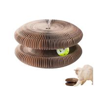 Cat Scratch Pad, Cat Scratcher Cardboard - Organe magnétique de la planche de grattement de chaton pliable avec cloche | Chat rattrapage de chats recyclables de jouets mentaux et physiques interactifs