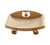 Cat Scratch Pads, Elevated Scratcher Bed Lounger, Sisal Claw Maintenance Mat, Furniture Protector on Couch Floor, Pet Supply for Kitten Small Dog Sleeping Play Boredom Enrichment