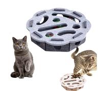 Cat Scratch Puzzle Enrichment Box, 2026 New Cat Nail File Box with Maze Balls (Gray,Round)