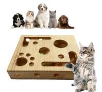 Cat Scratch Puzzle Enrichment Box, Cat Nail File Enrichment Box, Wooden Cats Puzzle Enrichment Box with Scratch, Scratching & Indoor Enrichment (Standard Version)