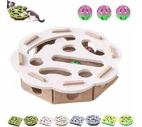 Cat Scratch Puzzle Enrichment Box,Cats Nail File Scratcher,Cat Puzzle Felt Maze Toys with Bell for Indoor Self Play,Scratching and Hunting Fun (White, Flower-Shaped)
