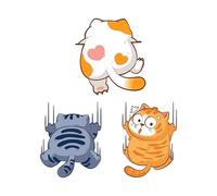 Cat Scratch Sticker for Car - 3X Funny Bumper Decals, Cats Scratch Cover | Car Sticker System, Decorative Cat Decal Solution for Cars, Trucks, SUVs, Funny Automotive Stickers