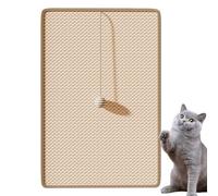 Cat Scratcher - 23.62 inches Indoor Furniture Protector for Sofa, Sisal Vertical Wall Scratching Board with Interactive Toy Balls, Pet Scratcher for Bored Kittens and Active House Cats