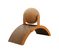 Cat Scratcher Ball, Vertical Sisal Spheroid, 13.8x10.2x5.9 Inch Station with Stable Base Build, Interactive Pet Toy, Durable Scratch-Resistant Fiber with Naturalistic Design, Grooming Tool for Rabbits