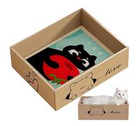 Cat Scratcher - Cardboard Cat Scratcher - En sisal - Résistant aux rayures - Sans danger pour l'intérieur - 38 x 32 x 13 cm