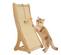 Cat Scratcher - Cat Scratching Board, Interactive Boredom Relief Catd Toy, Sisal Scratching Ramp with Toy, Vertical Scratchings Board for Indoor Home Living Room Corner Floor Pets Kittens