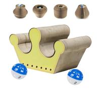 Cat Scratcher, Corrugated Cardboard, 4.33x3.94x2.76 inches, Magnetic Board Kitten Scratcher with Ball Toy, Lounger Bed for Furniture, Indoor Outdoor Corner Climbing Rest Living Room Bedroom