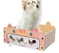Cat Scratcher House, Cat Cardboard House Scratching Pads, Scratch Resistant Cat Bed, Scratching Lounge Breathable Cube Shelter, Large Cat Lounge Bed, Easy to Use, Portable for Kittens