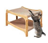 Cat Scratcher Lounge - Lit anti-rayures pour chatons à double couche, lit de repos résistant à l'usure, coussin interactif pour animaux domestiques, tapis de jeu portable | fiable pour