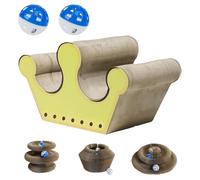 Cat Scratcher, Magnetic Cats Scratch Board, 4.33x3.94x2.76 inch Corrugated Mark Cardboard & Ball Toy Design, Kitten Bed for Furniture, Climbing, Rest, Indoor Outdoor Living Room, Bedroom, Floor, Home