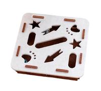 Cat Scratcher Nail File Box - Interactive Bell Ball Toy Unit, Kitten Grooming Nail Care Scratching Board, Indoor Couch Corner Carpet Protection Pad | Pet Comfort Play Training Accessory Item Home