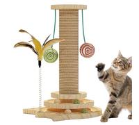 Cat Scratcher Post Tour d'escalade en sisal haute économiseur de meubles avec jouet balle suspendue | Post d'activité interactif pour chat pour l'intérieur Solution de grattage dure