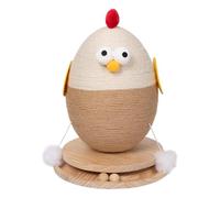 Cat Scratcher, Scratching Post, Sisal Scratching Board, Indoor Cat Claw Scratcher Post with Solid Wood Base, Pet Scratching Toy, 11.61 X 11.81 Inches for Medium Cats, Small Cats, and Kittens