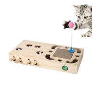 Cat Scratcher Toy, Cat Training Toy, Interactive Exercise Play Toy, Kitten Teaser Box with Scratching Pad, Mole Hunt Game, Teaser Wand for Boredom Relief, Cat Exercise Toy, Interactive Cat Scratcher