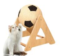 Cat Scratching Ball, Interactive Solid Wood Scratcher Pet Toy, Reusable Sturdy Kitten Game for Indoor Floor, Encouraging Exercise and Keeping Kittens Entertained at Home, 10.63x10.24x7.48 inches