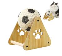Cat Scratching Ball - Sisal Scratcher Toy | Vertical Football Exercise Wheel | Nail Filing Activity for Large Breed Kitten Cat Puppy Rabbit Indoor Play Relaxation Spot