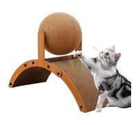 Cat Scratching Ball, Vertical Scratcher Board, Corrugated Base Design, Interactive Kitten Toy, Sturdy Material, Easy Assembly, for Apartment, Living Room, Patio, 13.78x10.24x5.91 inches