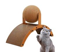 Cat Scratching Ball, Vertical Scratching Board, Corrugated Base Scratcher, Interactive Kitten Toy, Sturdy Design, Ideal for Apartment Living and Outdoor Home Playtime