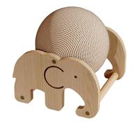 Cat Scratching Ball with Stable Stand Cute Elephant Natural Sisal Cat Scratcher Ball Scratch-Resistant Interactive Toys for Indoor Cats, 7x7x7 Scratching