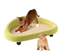 Cat Scratching Bed, Large Sisal Lounge Scratcher Pad, Pet Scratching Furniture, Cat Scratch Mat Bed for Claw Grinding and Resting, Home Living Room Patio Balcony Porch Corner, 24.02x14.96x7.09 inches