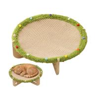 Cat Scratching Bed Sisal Wooden Cool Elevated Large This Piece Offers Sofa