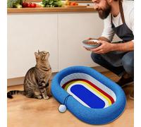 Cat Scratching Board, Interactive Sisal Scratcher Mat for Cats, Furniture Protector with Play Toy Ball, Keeps Claws Healthy, Activity Pad for Home, Living Room, Balcony, Bedroom