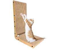 Cat Scratching Board, L-Shaped Scratch Pad, Wall-Mount Cat Scratcher, Cat Relaxation Board, Built-in Catnip Toy, Catnip Scratcher Board, Kitty Scratch Pad, Small Pet Scratcher, Cat Scratcher with Toy