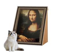 Cat Scratching Board, Painting Shape Kitten, 17.32x13.39x20.47 inch Frame House Grip, Retro Picture Guard with Padding, Modern Pet Shelter with Finish, Home Accessories for Parents Office and Bedroom