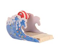 Cat Scratching Board with Ball, Multipurpose Dolphin Scratch Pad, Fun Claw Grinding Toy for Kittens, Relaxing, Playing, Training, Indoor Pet Furniture, Enrichment, 11.81x7.48x7.48 in