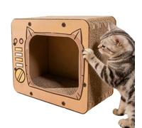 Cat Scratching House - Cardboard 40x22x31cm | Cat Scratcher, Cardboard CatScratcher Pet Bed, TV ShapeCat House, Interactive CatScratch Lounge | for Indoor Cats